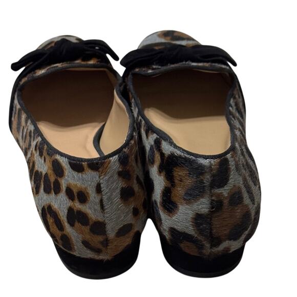 Talbots Animal Hair Bow Loafers Women’s Black  Brown Size 7.5 - Picture 4 of 6